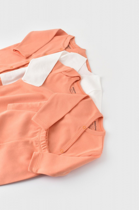 Set de 10 piese pentru nou nascut - 100% bumbac organic - Roz, Baby Cosy [12]