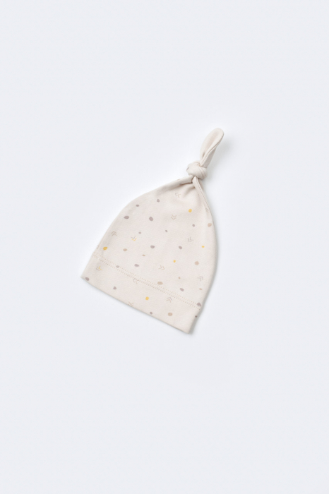 Set de 5 piese pentru nou nascut - 100% bumbac organic - Crem cu buline, Baby Cosy [7]