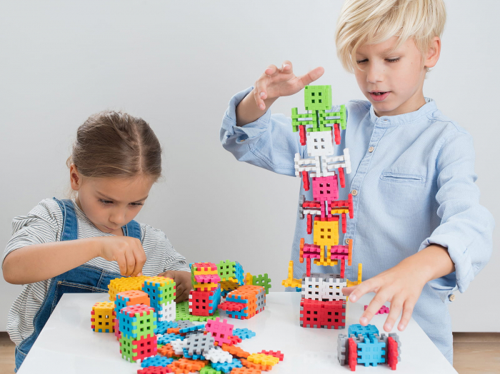 Set de constructie, 140 piese, Mini Waffles, Marioinex [2]
