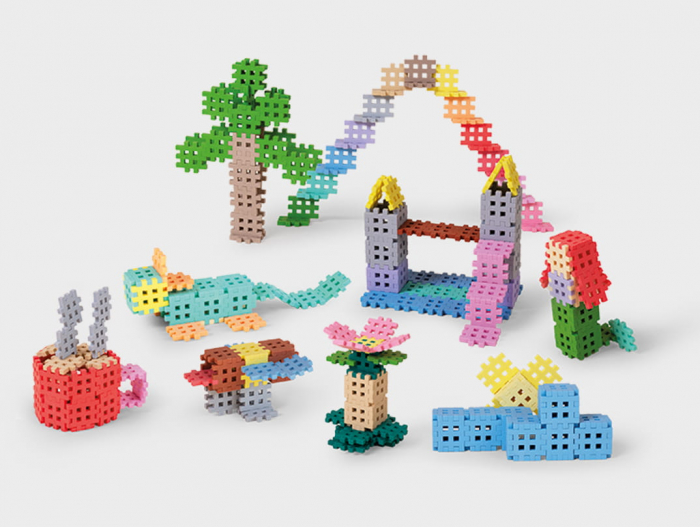Set de constructie, 300 piese, pastel, Mini Waffles, Marioinex [2]