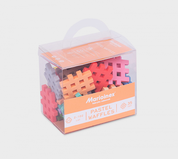 Set de constructie, 35 piese, pastel, Mini Waffles, Marioinex [3]