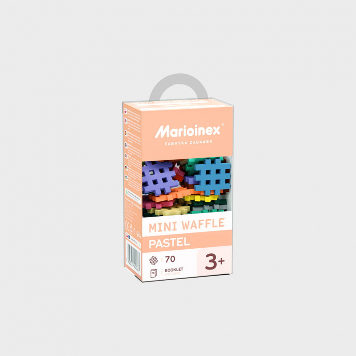 Set de constructie, 70 piese, pastel, Mini Waffles, Marioinex [1]