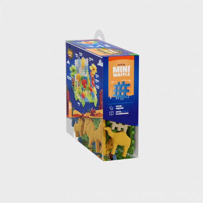 Set de constructie, Animale salbatice, Safari, 100 piese, Mini Waffles, Marioinex [6]