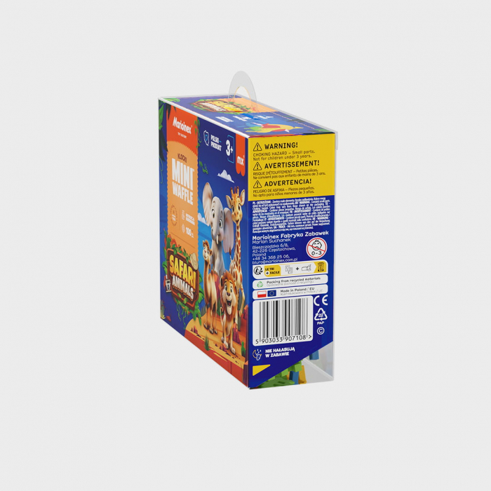 Set de constructie, Animale salbatice, Safari, 100 piese, Mini Waffles, Marioinex [5]