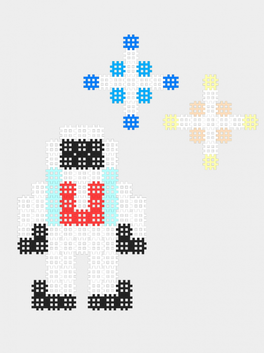 Set de constructie, Astronaut, 150 piese, Micro Waffles, Marioinex [2]