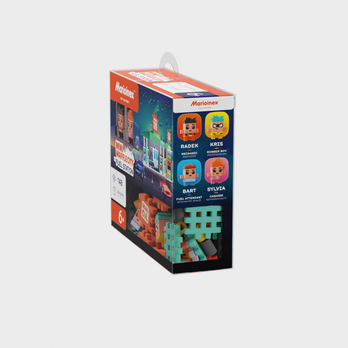Set de constructie, Benzinaria, 148 piese, Mini Waffles, Marioinex [4]