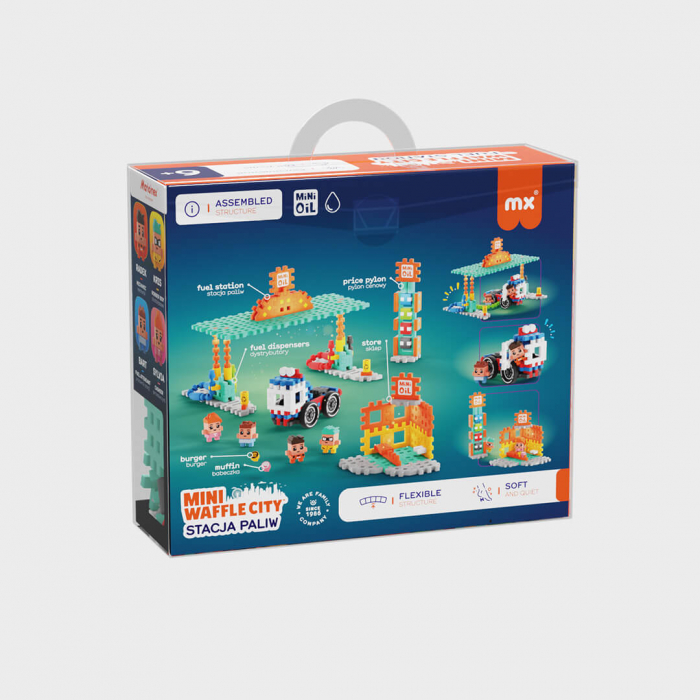 Set de constructie, Benzinaria, 148 piese, Mini Waffles, Marioinex [2]