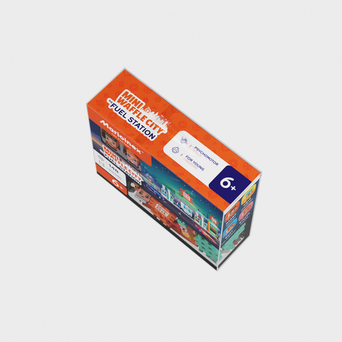 Set de constructie, Benzinaria, 148 piese, Mini Waffles, Marioinex [5]