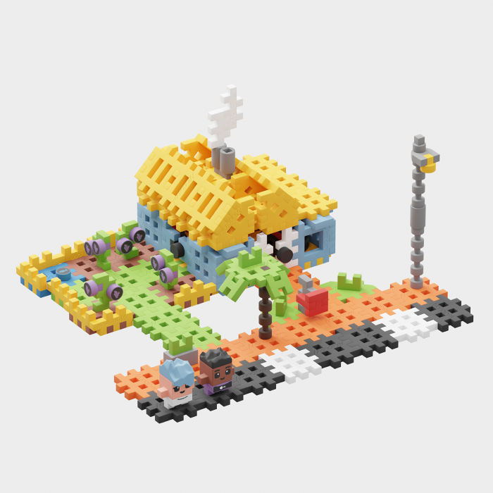 Set de constructie, Casuta familiei, 148 piese, Mini Waffles, Marioinex [2]