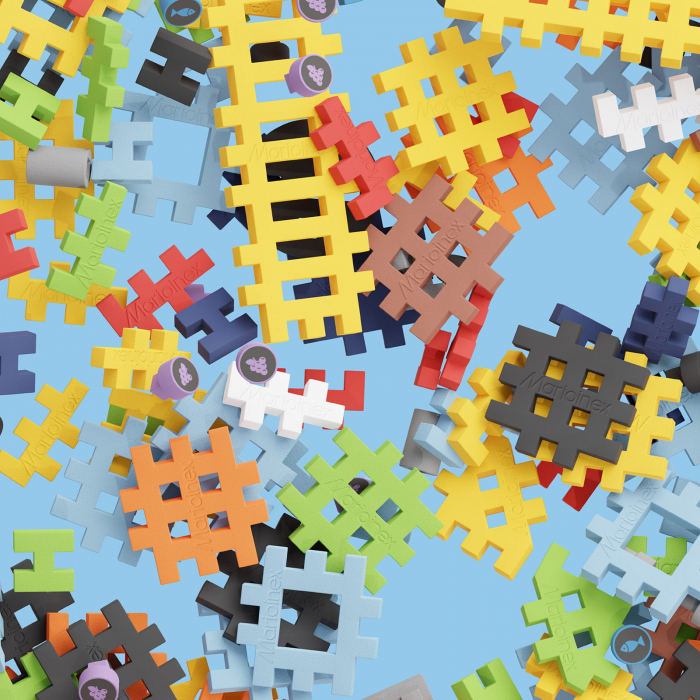 Set de constructie, Casuta familiei, 148 piese, Mini Waffles, Marioinex [10]