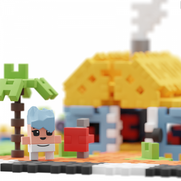 Set de constructie, Casuta familiei, 148 piese, Mini Waffles, Marioinex [3]