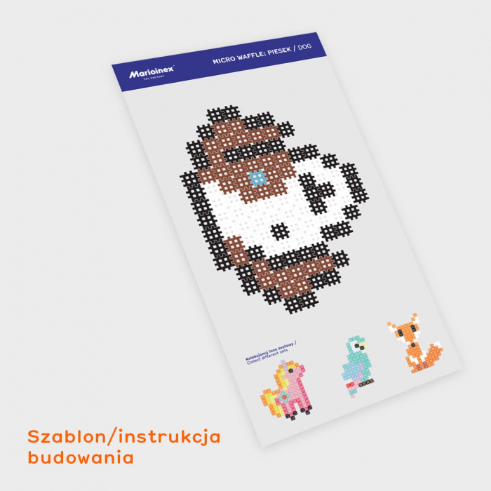 Set de constructie, Catel, 111 piese, Micro Waffles, Marioinex [3]