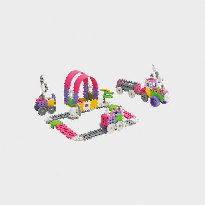 Set de constructie, Constructor, 140 piese, roz, Mini Waffles, Marioinex [2]