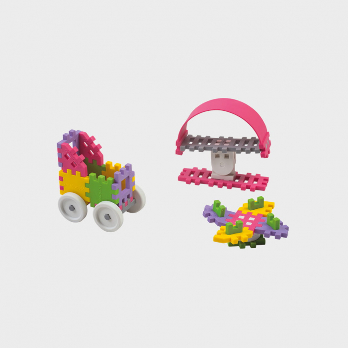Set de constructie, Constructor, 35 piese, roz, Mini Waffles, Marioinex [2]