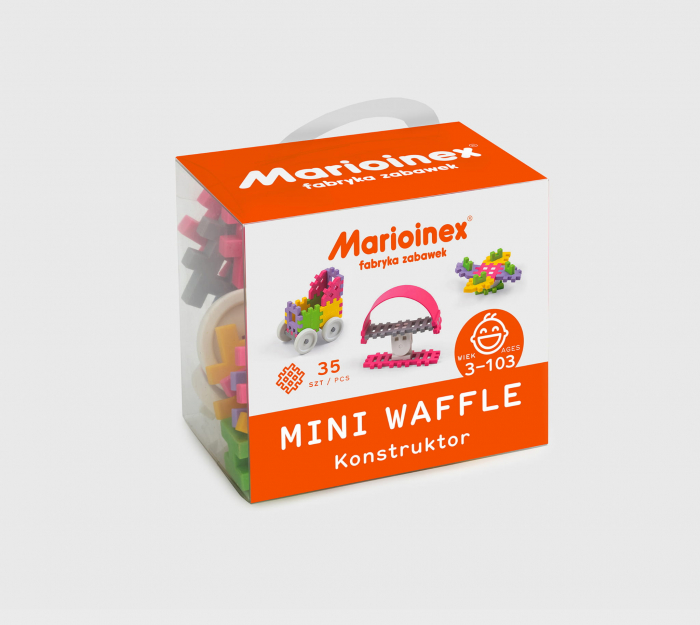 Set de constructie, Constructor, 35 piese, roz, Mini Waffles, Marioinex [4]