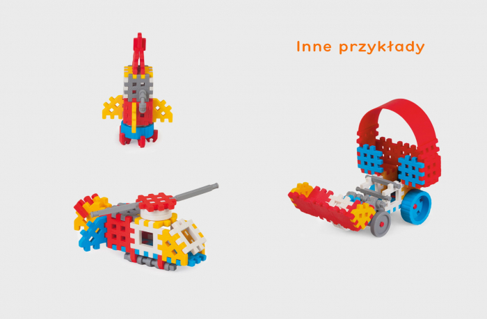 Set de constructie, Constructor, 70 piese, albastru, Mini Waffles, Marioinex [3]