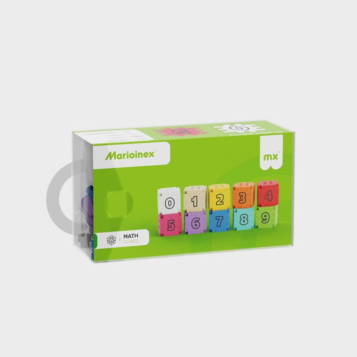 Set de constructie, Cuburi matematice,  60 piese, Mini Waffles, Marioinex [3]