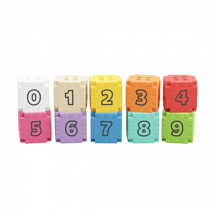 Set de constructie, Cuburi matematice,  60 piese, Mini Waffles, Marioinex [5]