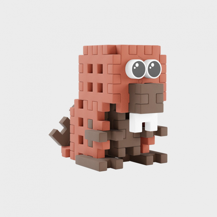 Set de constructie de calatorie, Castor, 25 piese, Micro Waffles, Marioinex [2]