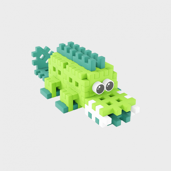 Set de constructie de calatorie, Crocodil, 34 piese, Micro Waffles, Marioinex [2]