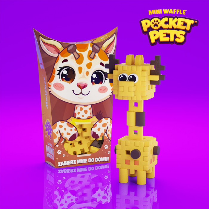 Set de constructie de calatorie, Girafa, 35 piese, Micro Waffles, Marioinex [1]