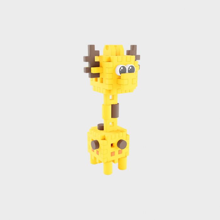 Set de constructie de calatorie, Girafa, 35 piese, Micro Waffles, Marioinex [2]