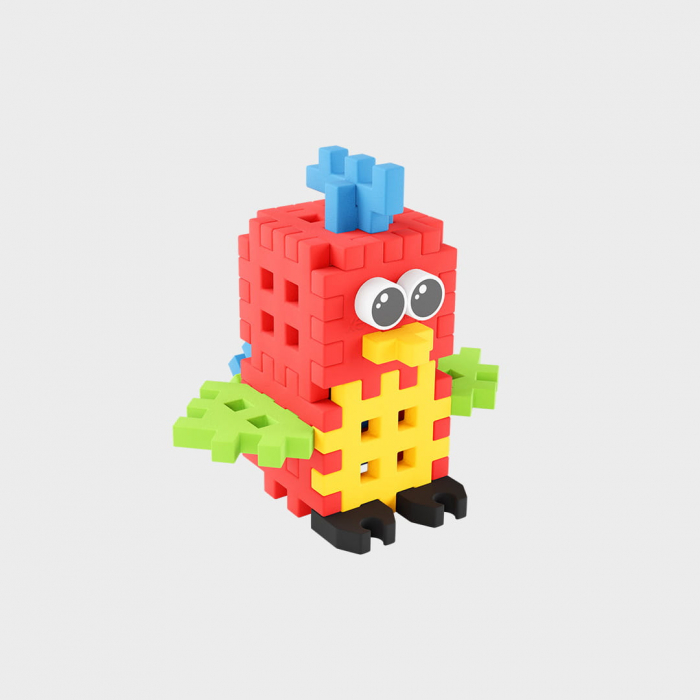 Set de constructie de calatorie, Papagal, 25 piese, Micro Waffles, Marioinex [2]