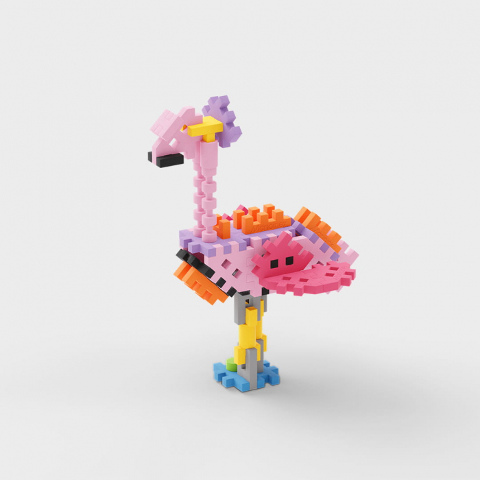 Set de constructie, Flamingo, 50 piese, Mini Waffles, Marioinex [3]