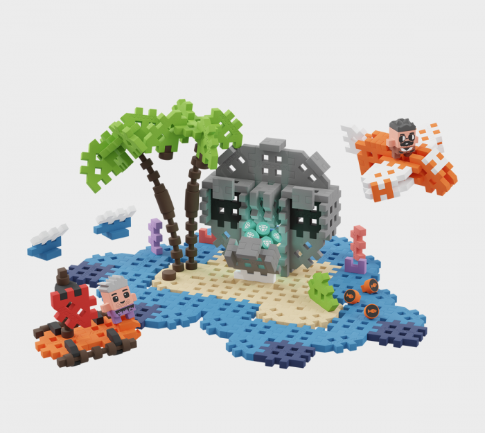 Set de constructie, Insula comorilor, 148 piese, Mini Waffles, Marioinex [2]