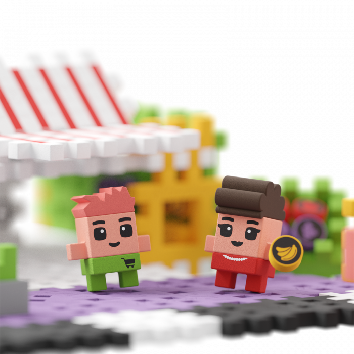 Set de constructie, Magazin, 148 piese, Mini Waffles, Marioinex [3]