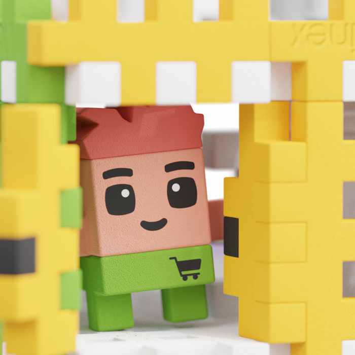 Set de constructie, Magazin, 148 piese, Mini Waffles, Marioinex [5]