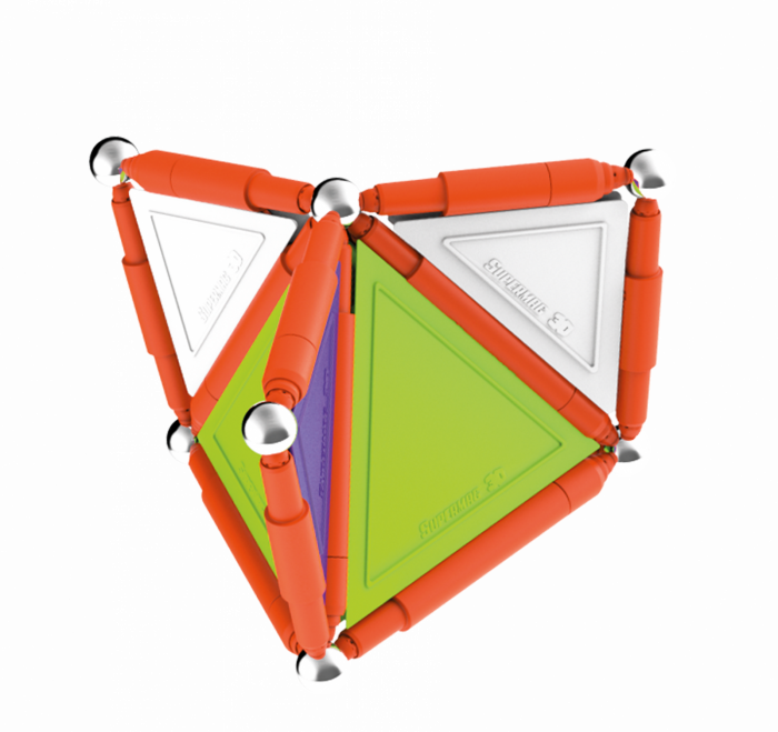 Set de constructie magnetic de baza Supermag Trendy, 48 piese [7]