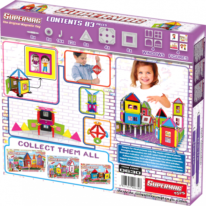 Set de constructie magnetic Supermag Casuta mea, 83 piese [2]