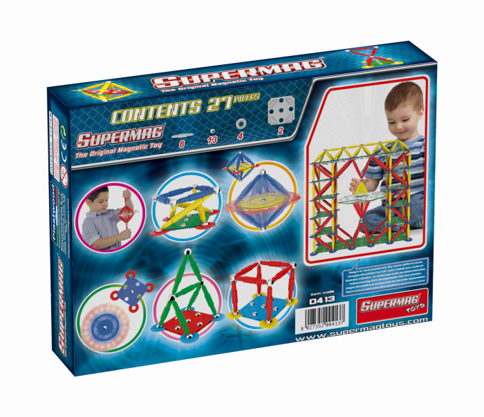 Set de constructie magnetic Supermag Classic, 27 piese [2]