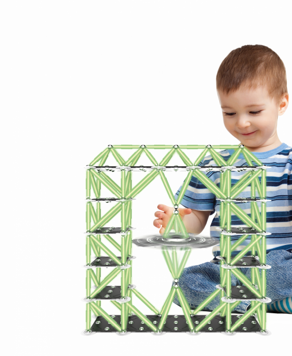 Set de constructie magnetic Supermag Glow, 48 piese [5]