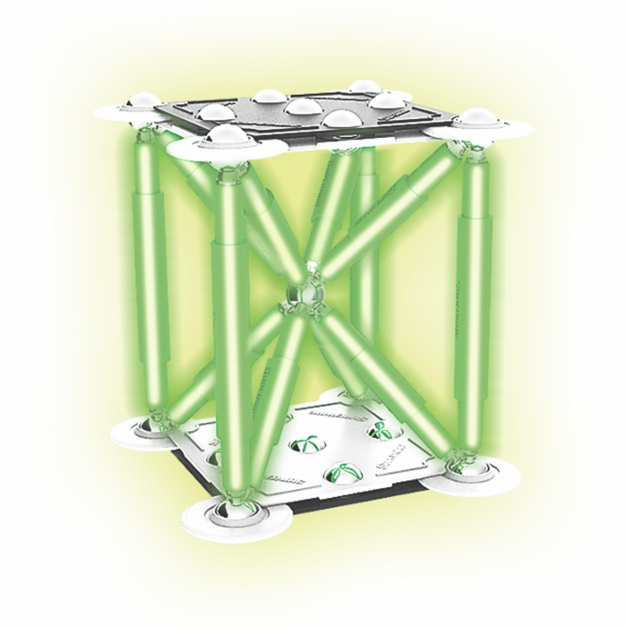 Set de constructie magnetic Supermag Glow, 48 piese [8]