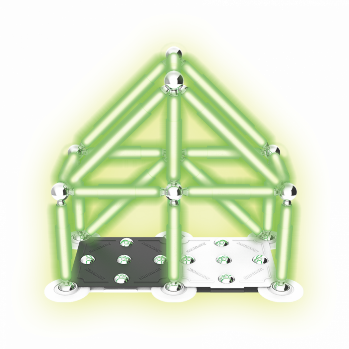 Set de constructie magnetic Supermag Glow, 98 piese [7]