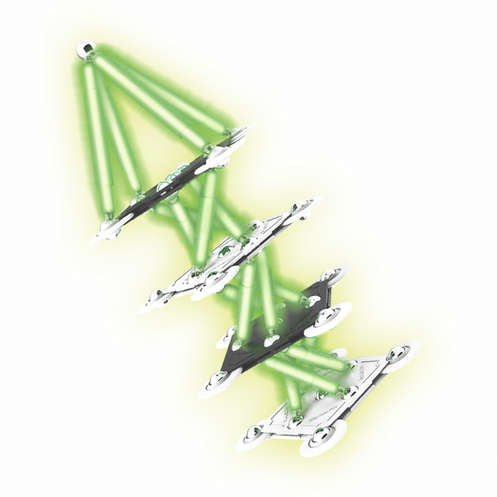 Set de constructie magnetic Supermag Glow, 98 piese [8]