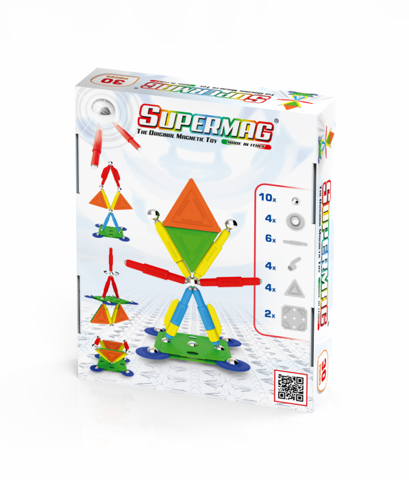 Set de constructie magnetic Supermag Projects Multicolor, 30 piese [2]