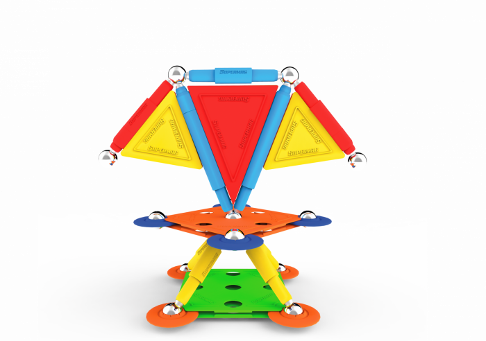 Set de constructie magnetic Supermag Projects Multicolor, 45 piese [7]