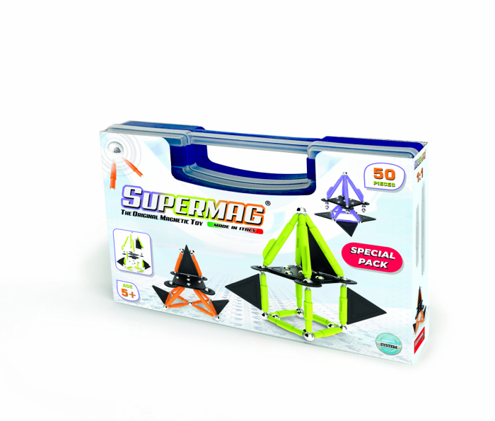 Set de constructie magnetic Supermag Projects Tehnicolor, 50 piese [6]