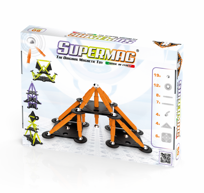 Set de constructie magnetic Supermag Projects Tehnicolor, 60 piese [2]