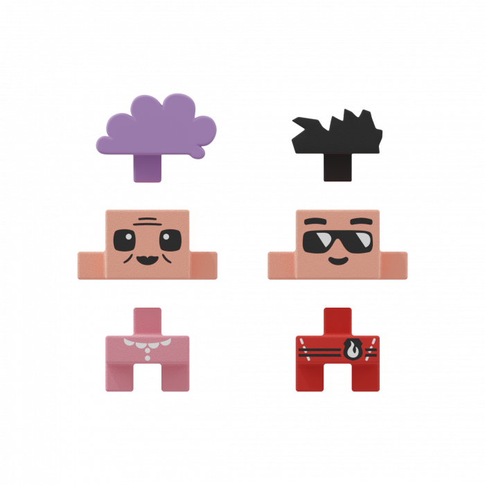 Set de constructie, Masina de pompieri, 80 piese, Mini Waffles, Marioinex [5]