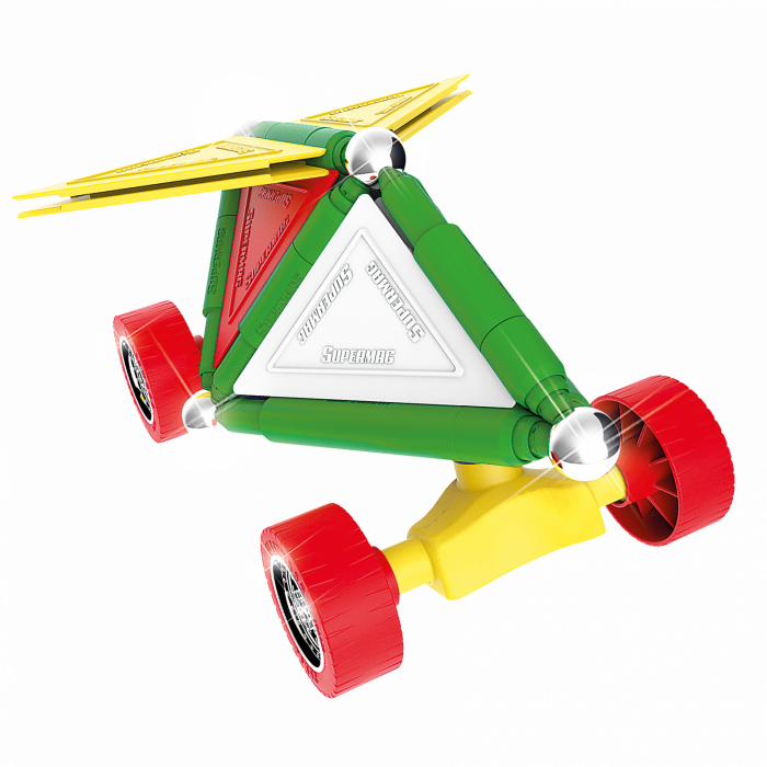 Set de constructie masini cu piese magnetice Supermag, 50 piese [6]