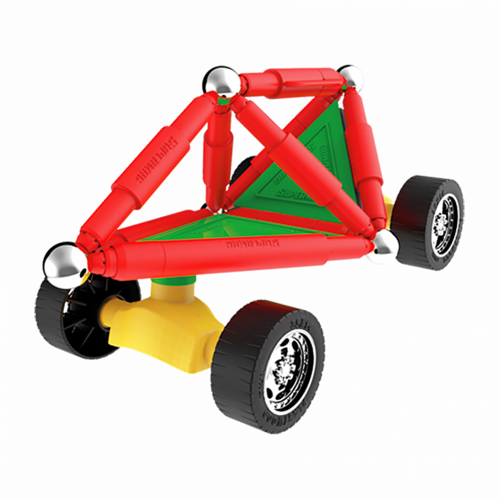 Set de constructie masini cu piese magnetice Supermag, 50 piese [5]