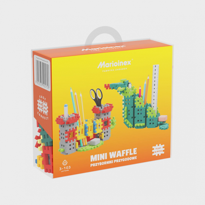 Set de constructie, Organizator de birou, aventura, 140 piese, Mini Waffles, Marioinex [4]