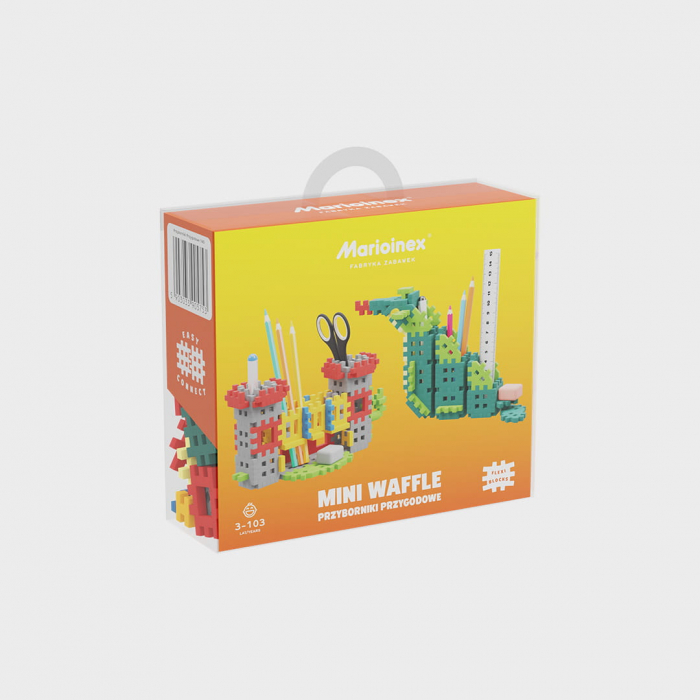 Set de constructie, Organizator de birou, aventura, 140 piese, Mini Waffles, Marioinex [1]