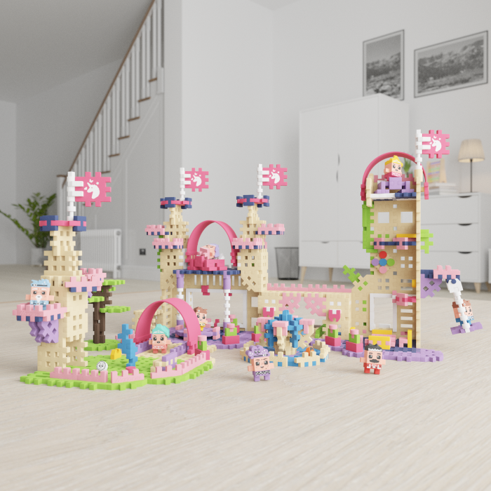 Set de constructie, Printese, 280 piese, Mini Waffles, Marioinex [11]
