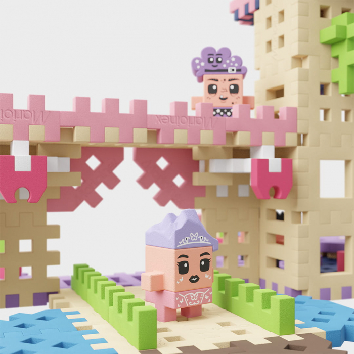 Set de constructie, Printese, 280 piese, Mini Waffles, Marioinex [6]