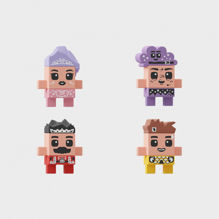 Set de constructie, Printese, 280 piese, Mini Waffles, Marioinex [3]